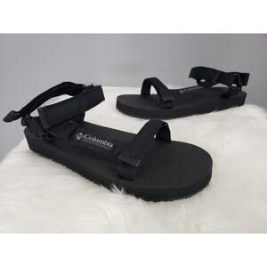 NEW Columbia Size 13 Breaksider Hiking Walking Ankle Strap SOLID BLACK Sandals